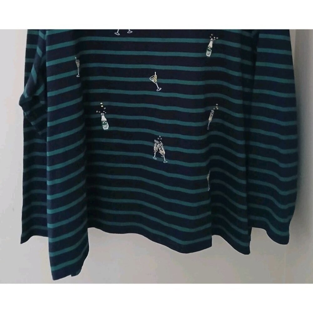 Talbots Embroidered Bateau Neck Tee - Picture 4 of 9